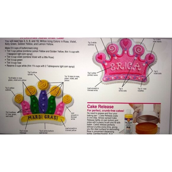 Wilton Cake Pan Crown Jello Mold Instructions Princess King 2006 2105-1015 - Picture 4 of 6